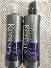 KERASYS SHAMPOO & CONDITIONER SCALP CARE ITCHING-RELIEVING SENSITIVE MADE KOREA