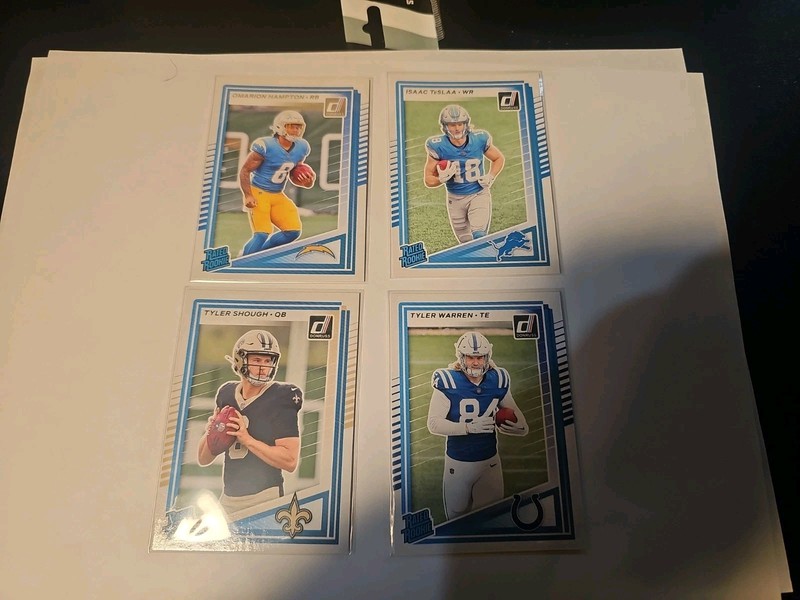 2025 Panini Donruss Rated Rookie Lot Of 4 Shough, Warren, Hampton, TeSlAA