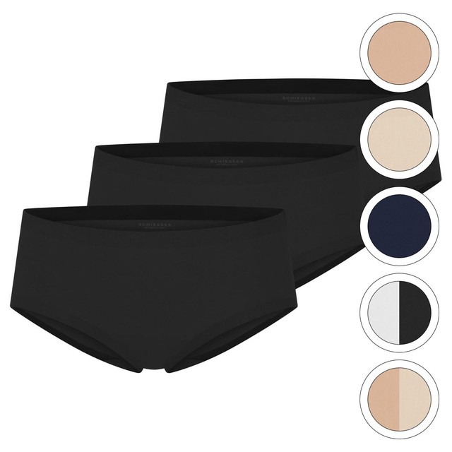 3er Pack Schiesser Invisible Cotton Damen Panty Unterhosen Baumwolle