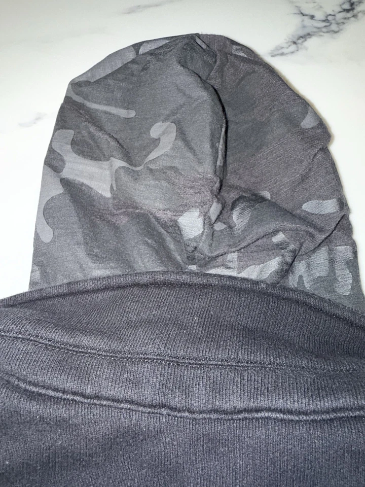 Howe Hoodie Blazer Jacket Mens Black & Camouflage Tailored Fit  Full Zip Medium - Image 4 of 4