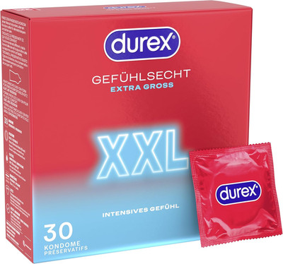 Durex Gefühlsecht XXL Kondome   Dünne Kondome Mit Großer Passform & Mit Silikong