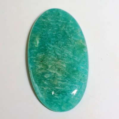 68 Kt 7X26X48 mm NATÜRLICHER GRÜNER AMAZONIT OVAL CABOCHON SCHMUCK...