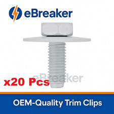 Body Work Metal Trim Fixing Bolt & Captive Washer M6x18mm Galvanised -  Pack #20