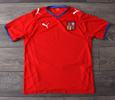 CZECH REPUBLIC HOME FOOTBALL SHIRT JERSEY VINTAGE 2008 2009 PUMA SIZE LARGE RED