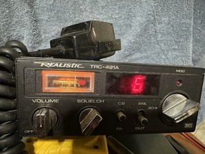Realistic TRC-421A CB 40-Channel Mobile Radio ANL Channel 9 Priority PA Black