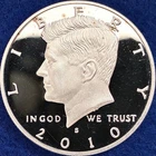 2010-S Kennedy Silver Half Dollar DCAM Ch Proof (Obverse Spot Toning)