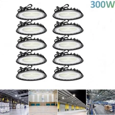 10Pack 300W UFO Led High Bay Light Industrial Commercial Warehouse Factory Light