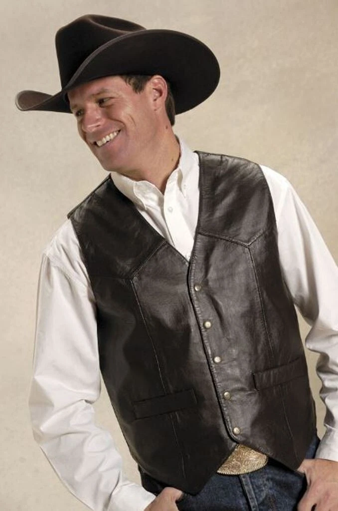 Roper leather best sale vest