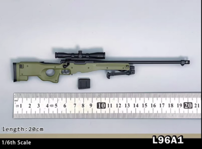 1/6 Male Soldier Plastic L96A1 Sniper Rifle Model for 12'' Figure