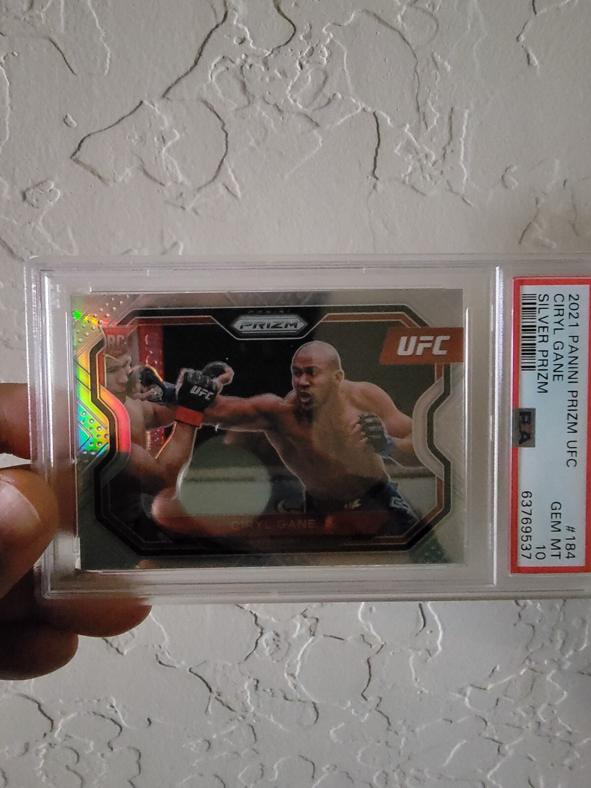 2021 Panini Prizm UFC #184 Ciryl Gane Silver Prizm PSA 10 Gem Mint