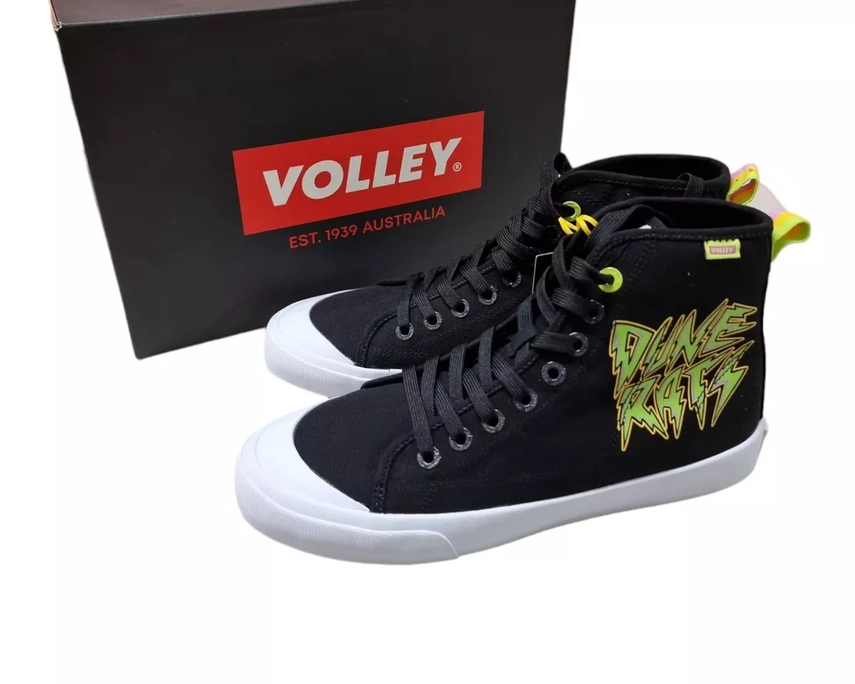 VOLLEY Dune Rats Deuce High Mens Sneakers Black Lightning Shoes Size 10 US 9 UK