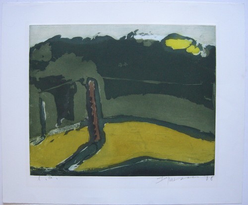 Klaus Fussmann (1938) Landschaft Beveroe Orig. Aquatinta-Radierung signiert 1988 - Bild 1 von 5