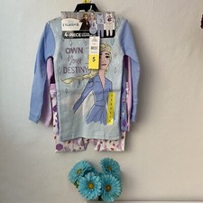 Disney Character Girl's 4-Piece Long Sleeve Pajama Set choose size color, NWT