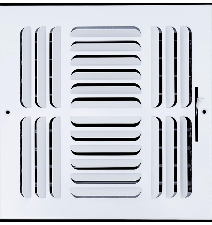 HANDUA Air Grille Register Adjustable Ceiling Wall 10" x 10" Duct Size White