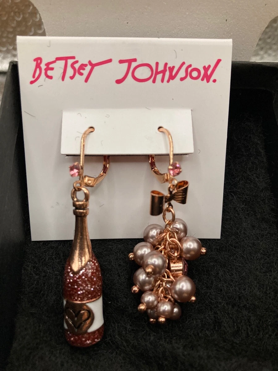 Betsey johnson champagne earrings deals