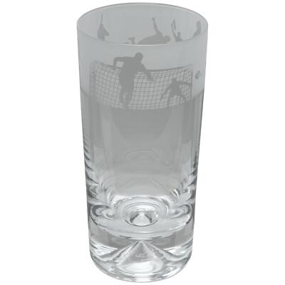 Highball Glass Decorated Soccer Sandblast Sport Drinking Tumbler Gift Box Animo