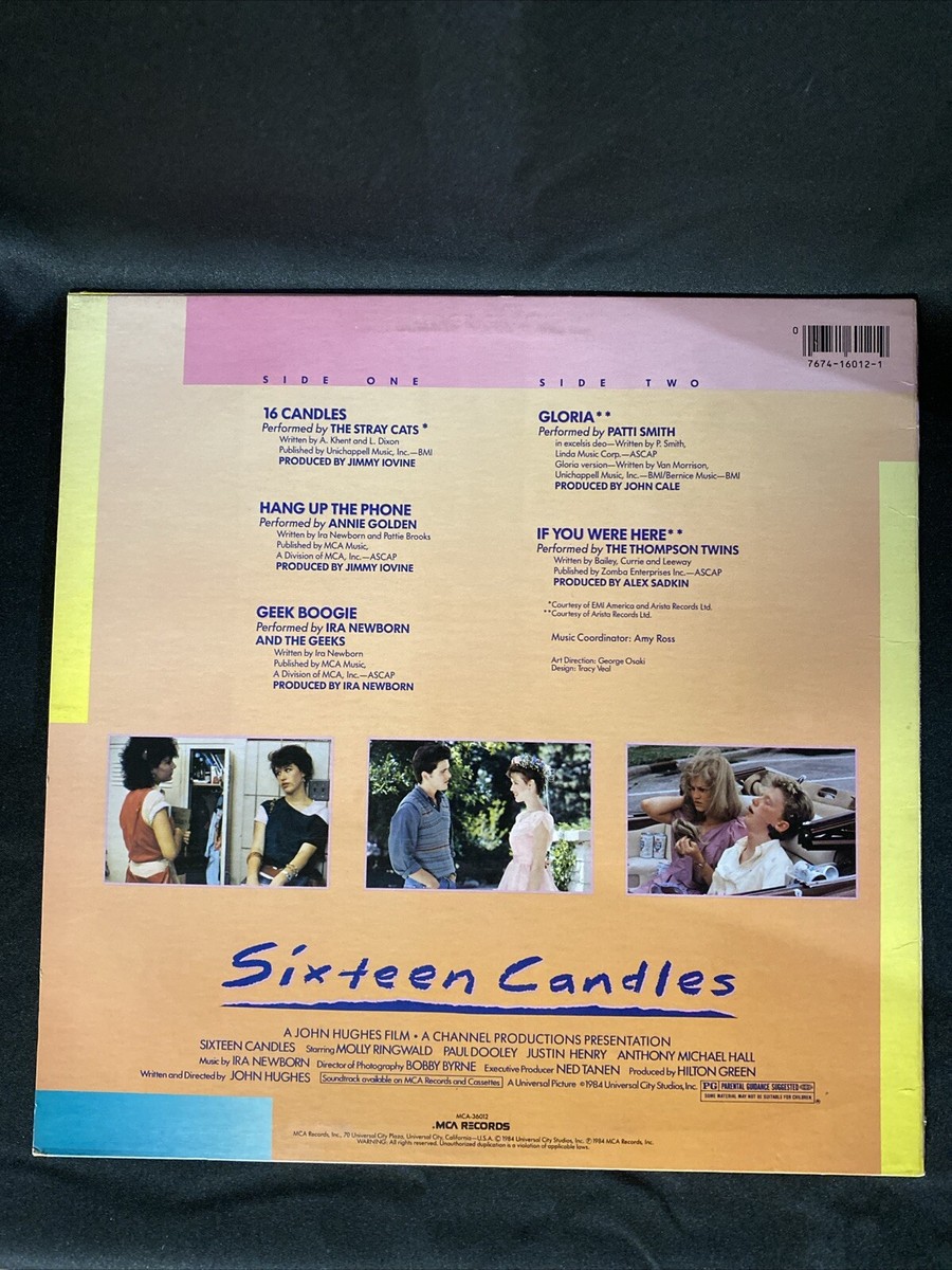 Sixteen Candles Music From The Original Motion Picture Soundtrack
