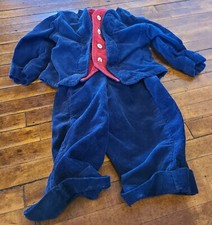 Vtg Toddler New Idea Kiddie Kruise Cuorduroy Pants and Jacket Blue Red