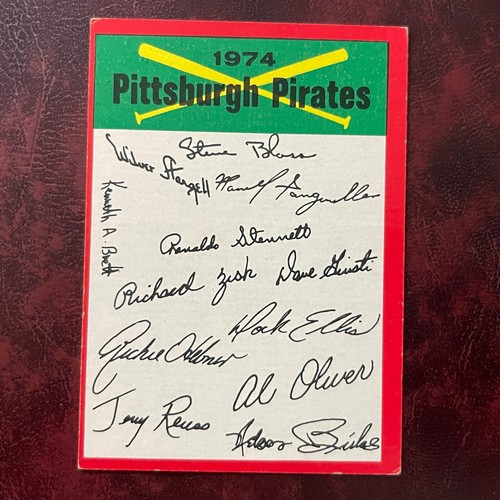 1974 Topps Set PITTSBURGH PIRATES RED TEAM CHECKLIST CARD UNMARKED - EX-MINT
