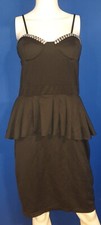 Ladies Little Black Dress Size 14 Beaded Chest Area NEW