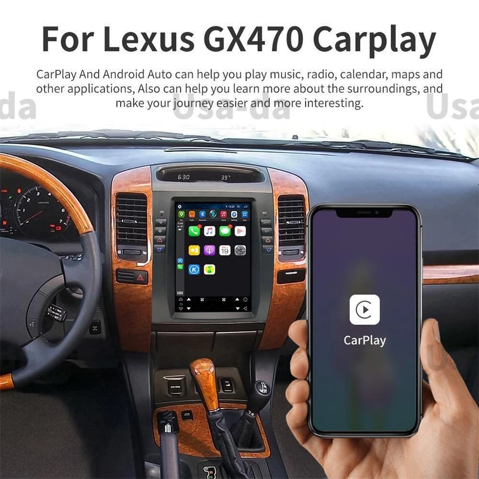 Unidad principal estéreo radio navegación GPS coche 10,4" para Lexus GX470 2002-2009 2+32G Foto 3 de 4