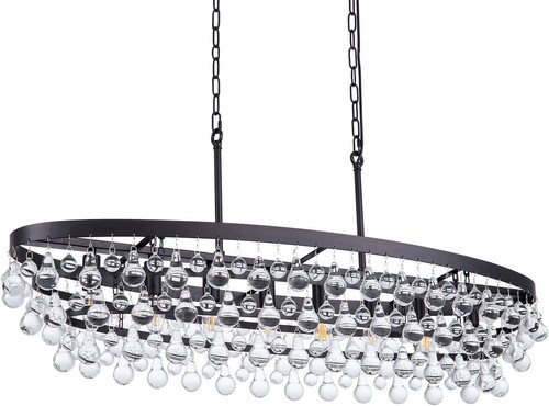 Wellmet Crystal Chandelier 42 inch,9-Light Farmhouse Chandeliers for Living Room - Picture 7 of 9