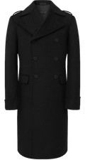 The Platinum Tailor Mens Wool Cashmere Greatcoat Double Breasted Military Coat