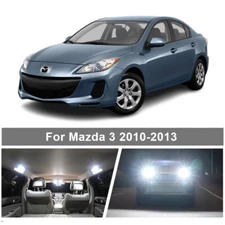 LED Light Interior Package Kit + Reverse Backup Bulbs For Mazda 3 2010-2013 