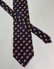 KRIZIA UOMO GEOMETRIC/MULTICOLOR  men's tie 100 Silk Made in United States