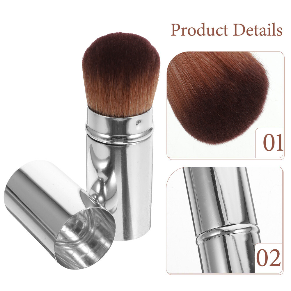 Retractable Blush Brush Powder Dense Foundation Cosmetic Tools Travel The Face eBay