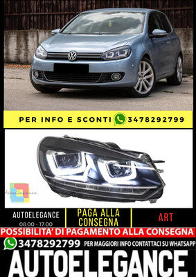  Fari für VW Golf VI 08-13 3D DRL U-Golf 7 Look LED Flowing Turning Light Diur 