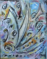 PANDEMIQUE PROBLEMIQUE  new 8x10 canvas original art oil painting signed Crowell