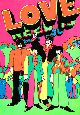 The Beatles - All You Need Is Love - Yellow Submarine Poster | eBay