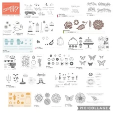 Stampin' Up Clear Mount Stamp Sets - Retired Rare Seasonal Demonstrator Excl