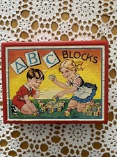 Vintage Hermann Eichhorn ABC Blocks Puzzles Made In Germany