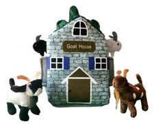 Juego de peluche de animales de peluche Adore de 12" para casa de granja de cabras