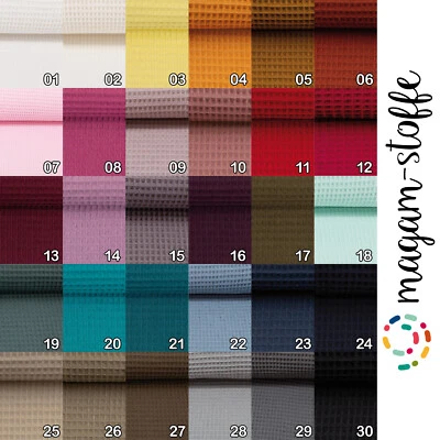 MAGAM-Stoffe "Ella" Waffelstoff 100% Baumwolle OEKO-TEX Meterware ab 50cm