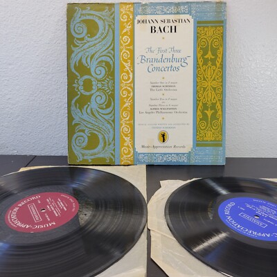 2 LP Johann Sebastian Bach: The First Three Brandenburg Concertos 12'' & 10'' LP'S