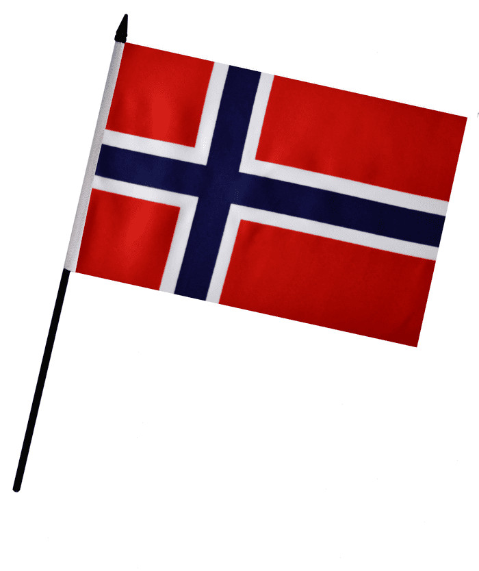 Norway Hand Flag (9" x 6")