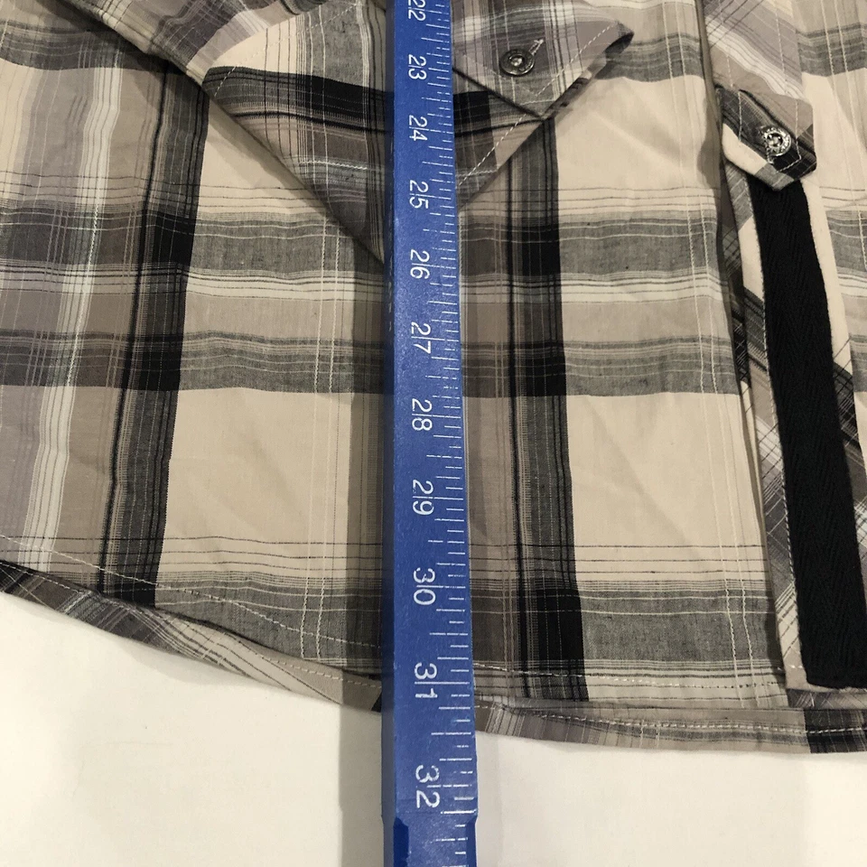 $195 Camisa Royal Underground Para Hombre XL Rock And Roll Legend Western Tejida a Cuadros Foto 3 de 4