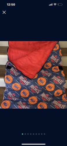 Houston Rockets Schlafsack Vintage Basketballdecke mit Kissen RAR