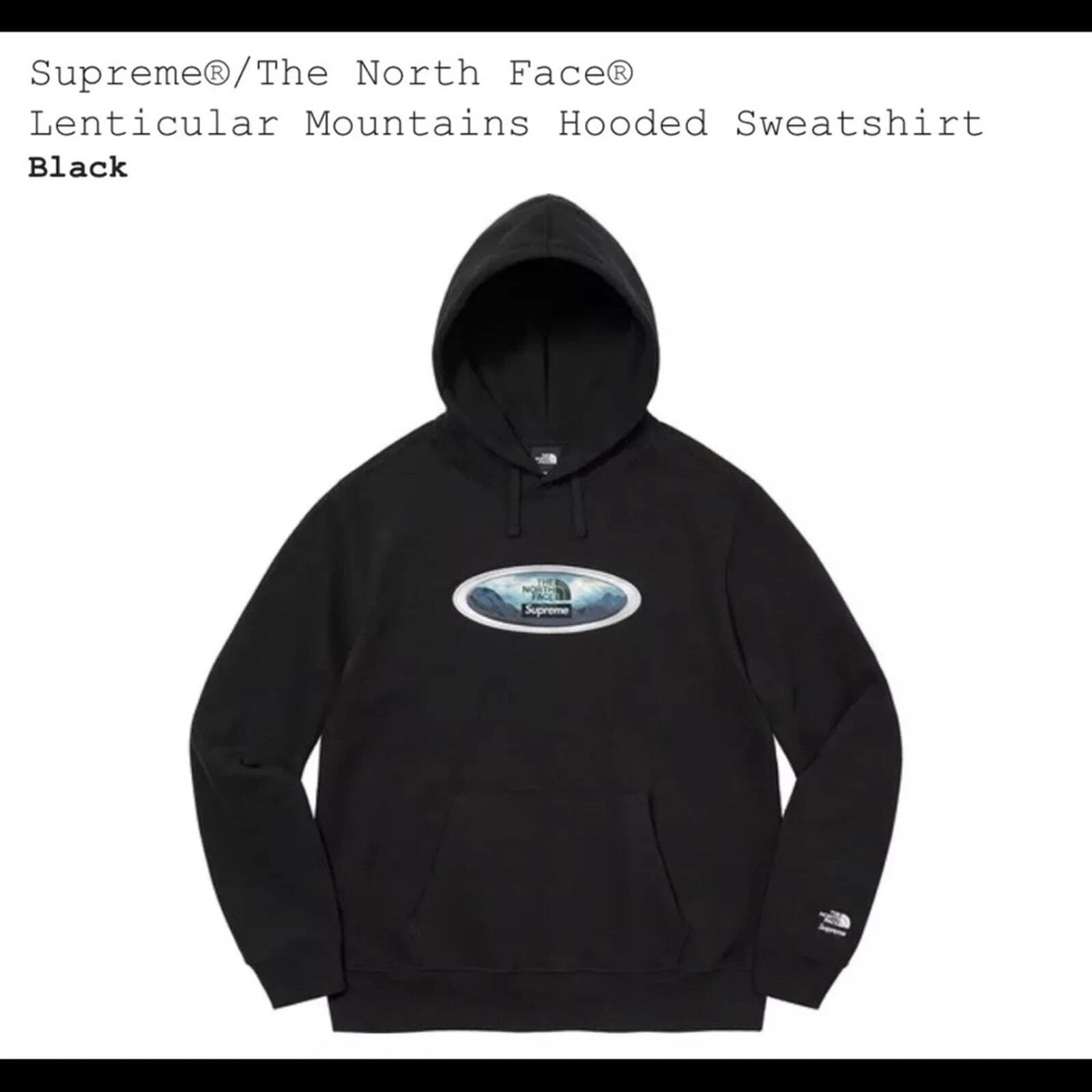 Pull à capuche The North Face X Supreme Lenticular Mountains NEUF AVEC ÉTIQUETTE M