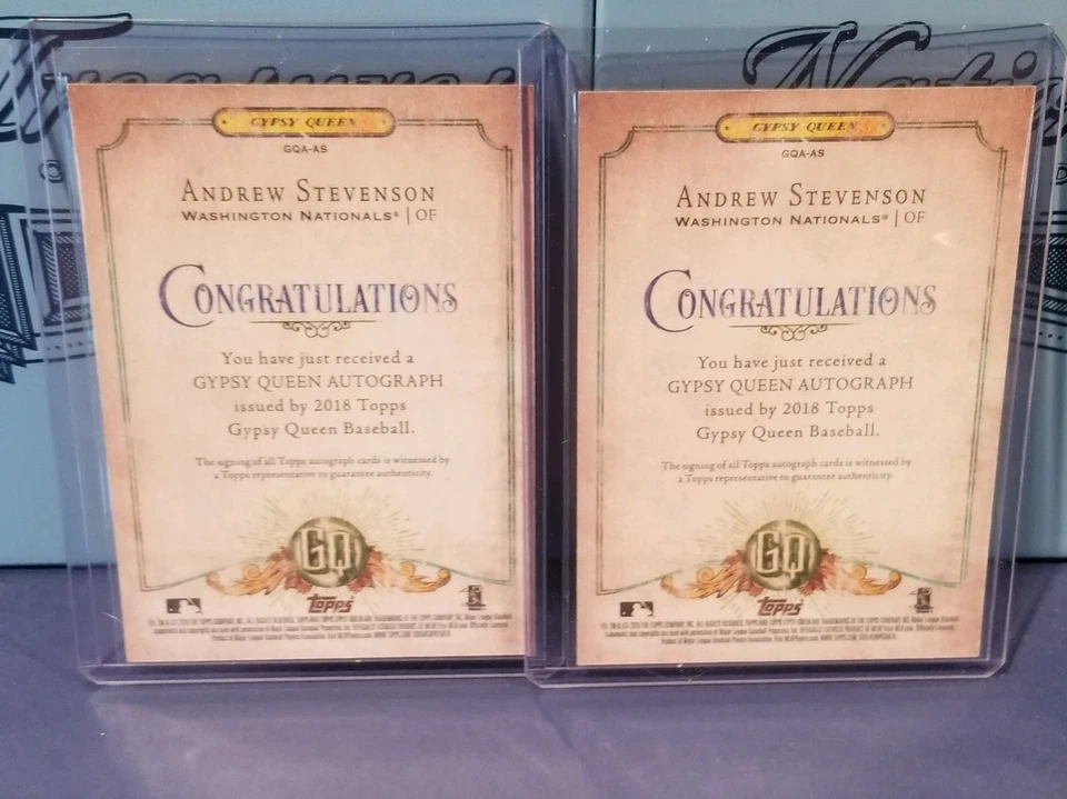 2018 Gypsy Queen Autographs ANDREW STEVENSON #GQA-AS - RC, ON-CARD AUTO - Image 2 of 2