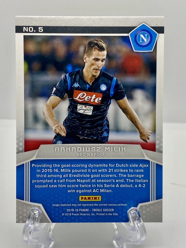 2018-19 Panini Treble Arkadiusz Milik Gold /25 #5 Napoli 🥇🔥 - Image 2 of 2