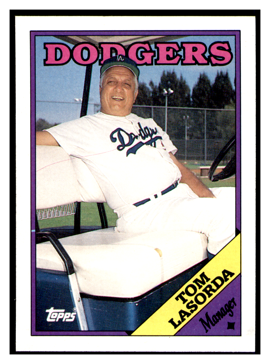 1988 Topps Tom Lasorda #74 Los Angeles Dodgers - Well Centered