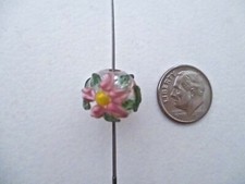 FLOWER GLASS LAMPWORK BEAD  SWEET 