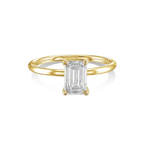 IGI Diamant Verlobungsring VVS2 D Smaragdschliff 1,50 ctw Lab Created Special - Bild 8 von 10