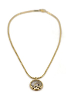 Chopard Happy Diamanten 18K Gelbgold Anhänger Halskette