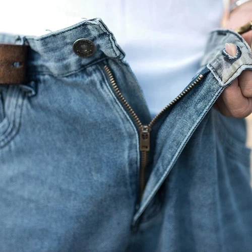 Herren Denim Baggy Loose Shorts Hip Hop 3/4 Länge Jeans Roll Up Cargo Tasche - Bild 12 von 18
