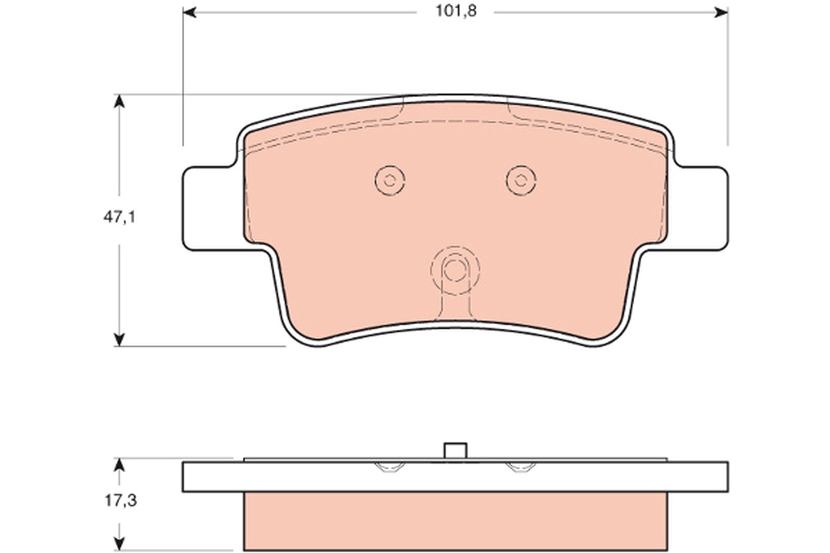 Rear TRW-OE GDB1714 Brake Pad Set, disc brake for OPEL,VAUXHALL